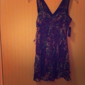 Laundry multi  color chiffon sleeveless dress